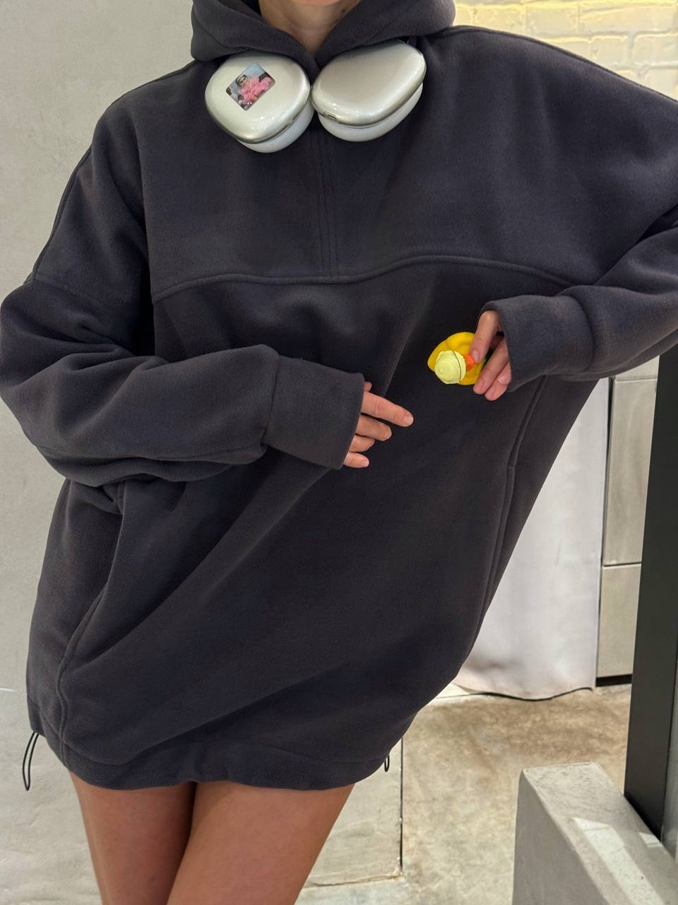 Худі на флісі “Amie” на затяжках - Зображення 4