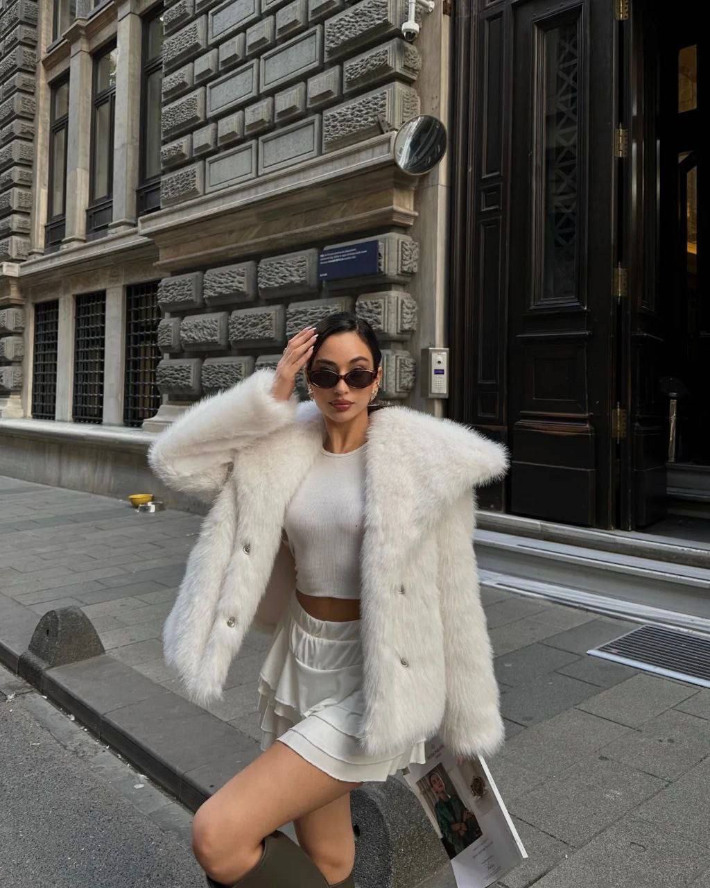 Шуба “Amanda” з обʼємного штучного хутра - Зображення 10