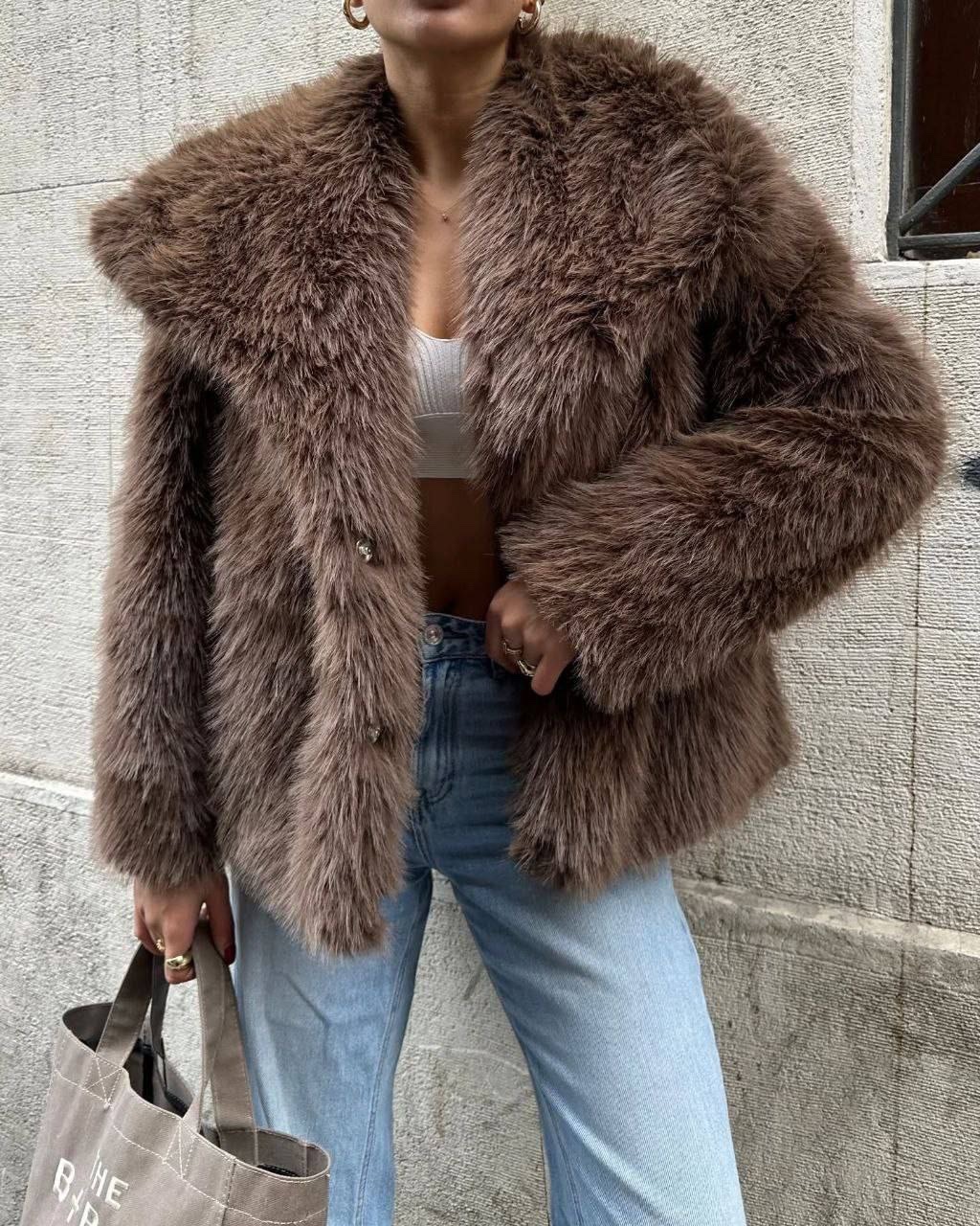 Шуба “Amanda” з обʼємного штучного хутра - Зображення 11