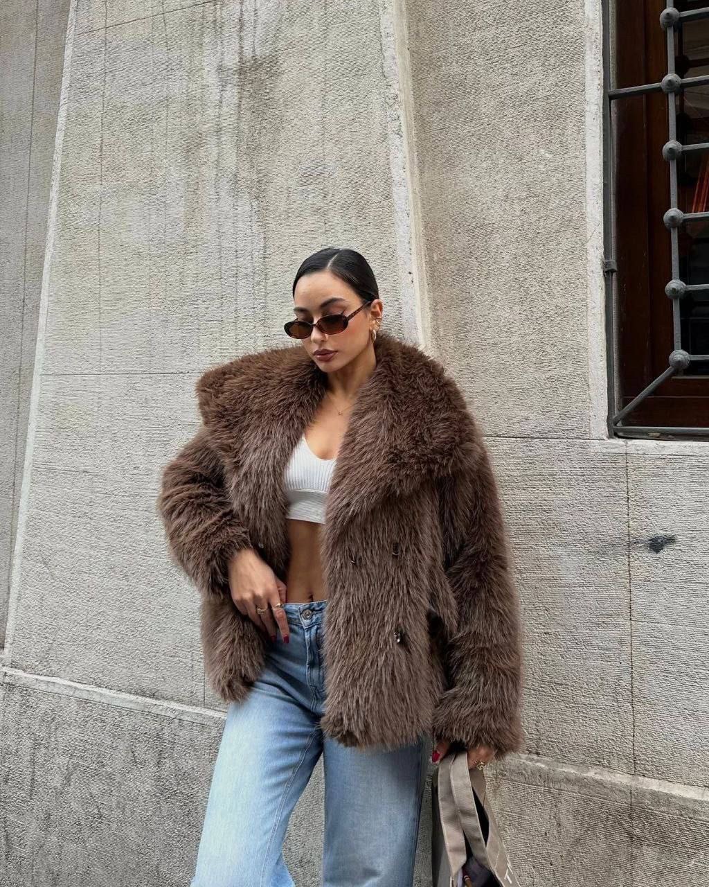 Шуба “Amanda” з обʼємного штучного хутра - Зображення 12