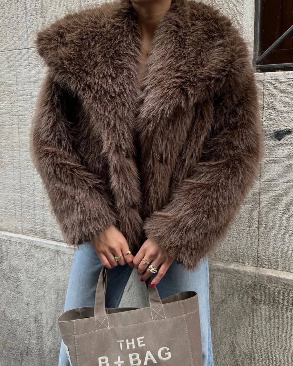 Шуба “Amanda” з обʼємного штучного хутра - Зображення 13