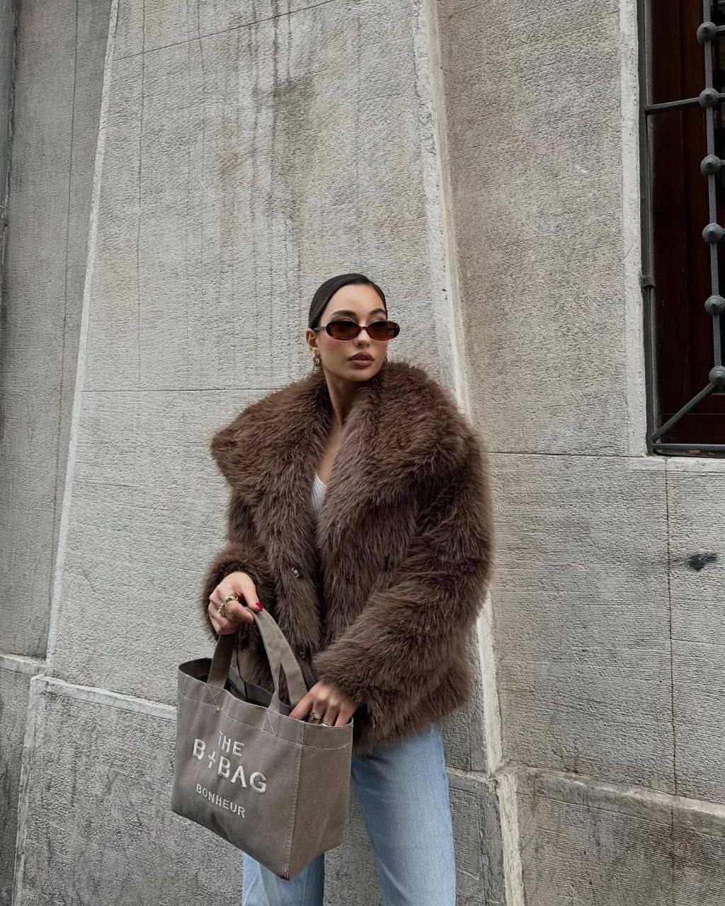 Шуба “Amanda” з обʼємного штучного хутра - Зображення 15