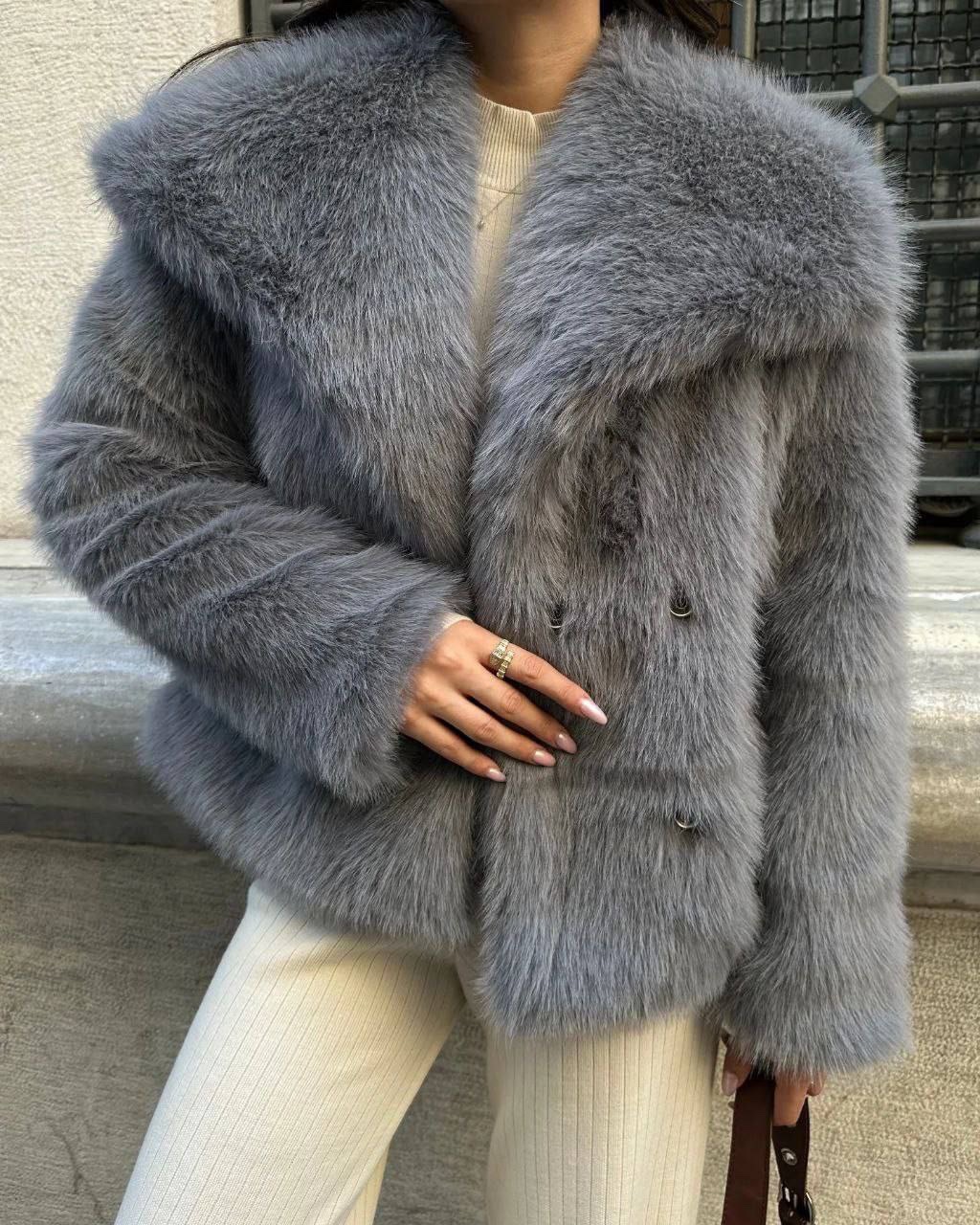 Шуба “Amanda” з обʼємного штучного хутра - Зображення 16