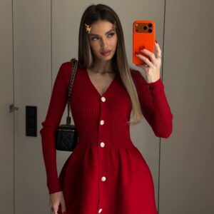 Сукня “Mua” з перлинними ґудзиками