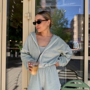 Жіночий комплект трійка “Velour Mint”