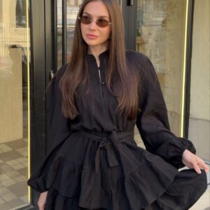 Жіноча лляна мінісукня “Linen Ruffle”