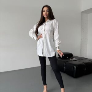 Жіноча приталена сорочка “Milk Poplin Fit”
