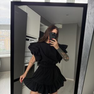 Жіночий костюм із котону “Cotton Ruffle Set”
