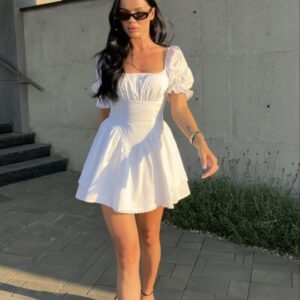 Жіноча міні-сукня “White Cotton Fit”