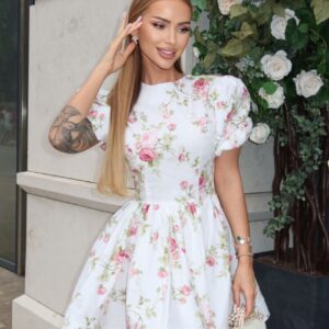 Жіноча міні-сукня “Floral Puff”
