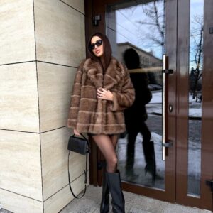 Жіноча шуба “Brown Cozy”